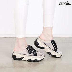 [아나이스] 메쉬 통굽 뮬 스니커즈 6cm_26S145