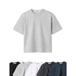 [폴리그램]베이직 워셔블 크롭 반팔 티셔츠 - 5 COLOR