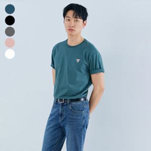 [게스][26SS] 남여공용 세미오버핏 미니로고 반팔티셔츠 NQ2KE406 [정가 49,000원]