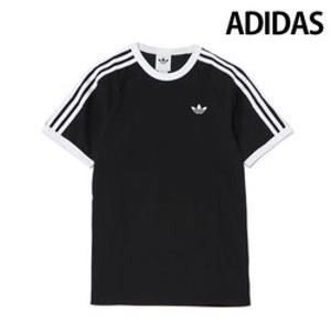 아디다스 남성 반팔티 3 스트라이프 티 블랙 KE3538