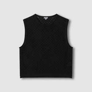 [JAJU/자주] 여 크로쉐 민소매 니트_블랙