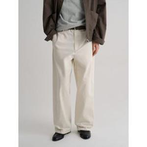 (456421MMF0) [에잇세컨즈] 리넨 블랜디드 커브드 팬츠  아이보리