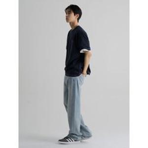(456321CM8Q) [에잇세컨즈] 경량 에센셜 세미와이드핏 데님 팬츠  스카이 블루