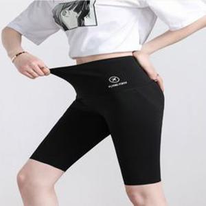 여성 2컬러 슬림핏 5부 하이웨스트 스포츠 레깅스
