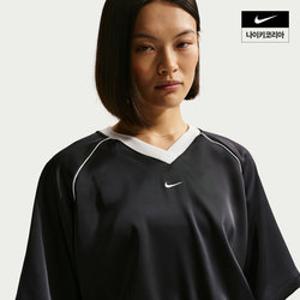 [나이키] 스포츠웨어 여성 오버사이즈 새틴 탑 IH1331-010