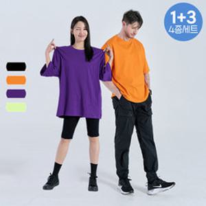 [1+ 1+ 1+ 1] 남여공용 30수 오버핏 캐주얼 반팔 티셔츠 FMT1249