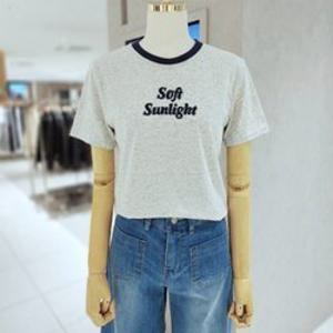 [백화점]abfz  (AZA2HK35) 링거넥 슬팽글레터링 반팔티