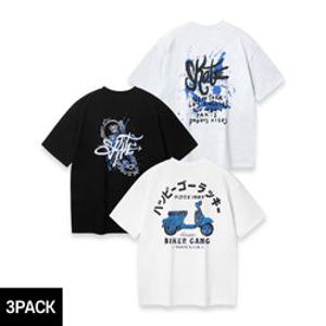[3PACK] 앨빈클로 오버핏 스트릿 반팔티 3종 패키지