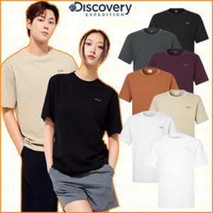 [백화점]디스커버리 25SS 여름 세미오버핏 남여공용 프레시벤트 스몰로고 반팔티셔츠 DXRS7Q053-ICTT