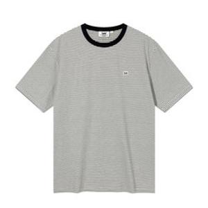 [LEE]LEE 스트라이프 라벨 반팔 티셔츠 블랙 LE2602ST27BK