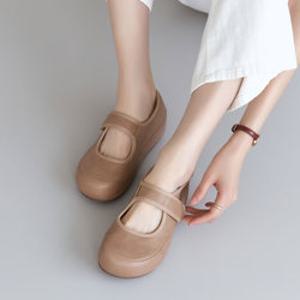 에스유니 발편한 벨크로 스트랩 메리제인 키높이 슬립온 캐주얼 단화 5cm