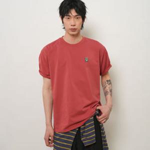 [제너럴아이디어] UNISEX 아스파라거스 그래픽 반팔 티셔츠 [RED] / GF2UTS016-MAN