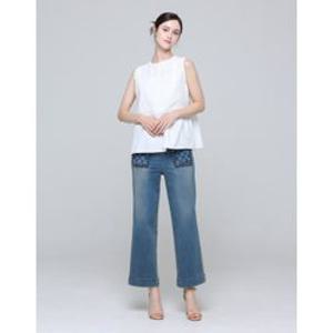 [백화점][손정완] 클래식 격자무늬 데님 팬츠 ZJL5252120 ZJL5252120