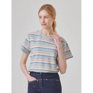 [매긴]멀티 디멘셔널 스트라이프 티셔츠_M6M1TS6781