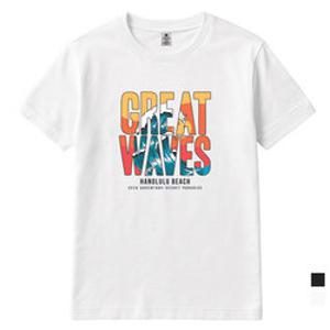 [폴앤폴]GREAT WAVES 라운드 남여공용 반팔C 컬러