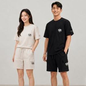 [백화점]Jeep 지프 [남녀공용] Q3227927 반팔티셔츠 반바지 트레이닝세트