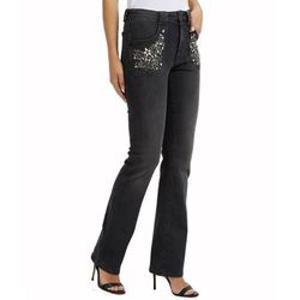 게스 GUESS 블링 모티브 부츠컷 데님 팬츠 YN1D3000