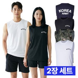 [2장세트] 이지바이 남녀공용 ROKA 로카 기능성 쿨론 민소매 나시 티셔츠(M7OPSS43)