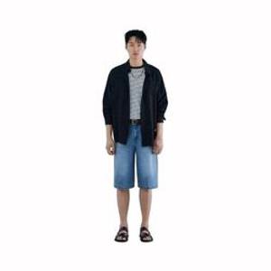 게스 GUESS MQ6D6973 남녀공용 인디고 버뮤다