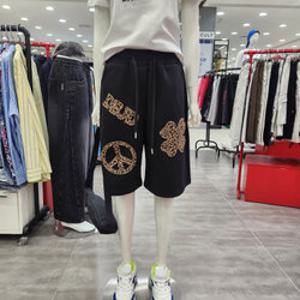 [더블제이디](공용) 레오파드패치 반바지 JHZK81505_GN