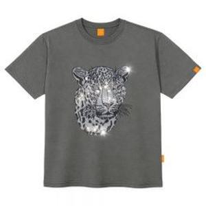 엘라모 큐빅표범 반팔티셔츠 남녀공용 빅사이즈 S~4XL 남성옷
