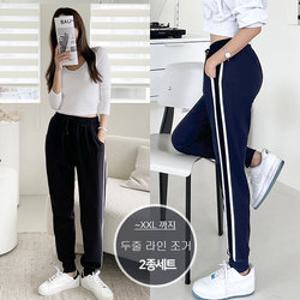 [GSX토마토팩토리/썸머버전추가] 1&1 두줄라인 조거팬츠 트레이닝바지