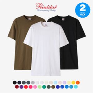 (2PACK) 프린트스타 085-CVT 17수 무지 반팔티