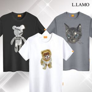 엘라모 균일가 큐빅 반팔티셔츠 남녀공용 빅사이즈S~4XL