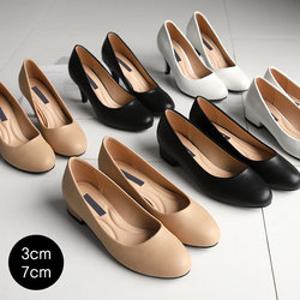 [바닐라슈] 도나스 쿠션 베이직 라운드 플랫&펌프스(3cm,7cm)