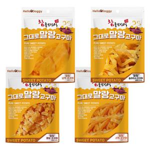 헬로도기 참좋은간식 그대로 말랑고구마 250g 강아지간식