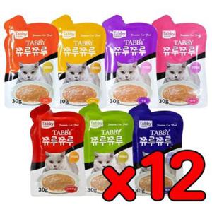 12개 태비토퍼 쮸루쮸루 파우치 30g /  고양이간식추천 고양이간식 고양이습식사료 츄르