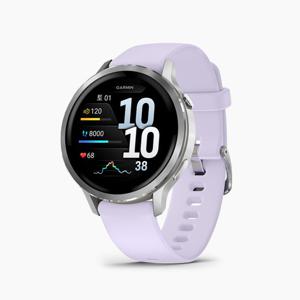 가민 [가민] 베뉴 4 GPS 웰니스 스마트워치 실리콘 밴드 41mm (실버 / 루나 골드본)
