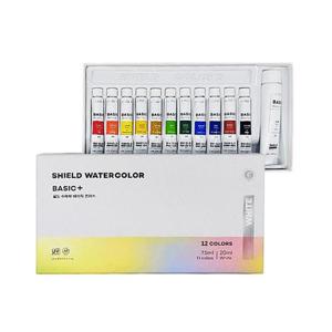 오피스넥스 쉴드 베이직플러스 12색 수채화물감(7.5ml)