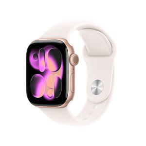 Apple 애플워치 11 42mm, GPS (로즈 골드 알루미늄, 라이트 블러시 스포츠 밴드, S/M) - [MEU04KH/A]