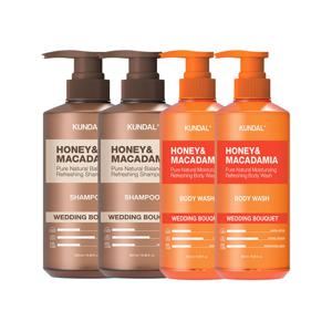 쿤달 쿤달 네이처 샴푸 웨딩부케 500ml x2개+바디워시 웨딩부케 500ml x2개