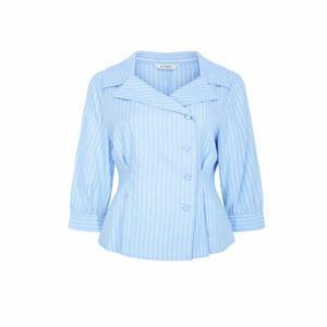 [JJ지고트] 오픈 칼라 페플럼 블라우스 (GS4M0BL911) GS4M0BL911