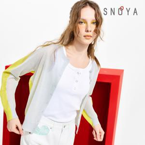 [SNOYA]스노야 26SS 린넨블렌디드 컬러팝 시어 가디건