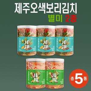 [제주오색보리김치] 김치 2종세트(열무3+얼갈이2 / 총 5kg)