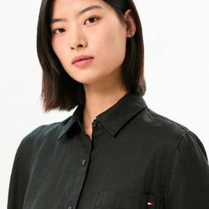 [타미힐피거]  에센셜 린넨 반팔 셔츠 T22G3WSH086WT1 T22G3WSH086WT1