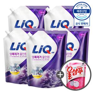 [애경] 리큐 얼룩제거 올인원 액체세제 리필 2.1L x5개 (+울샴푸 리필 1.3L증정)