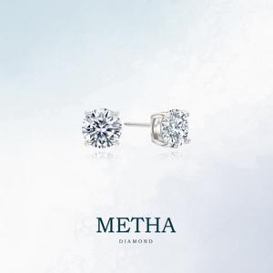 메타다이아몬드 실버925 1캐럿 모이사나이트 귀걸이 1종(총 2.0ct)