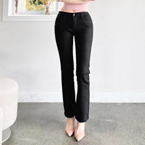 [다꾸앙]여성 데일리룩 히든밴딩 블랙진 데님 청바지 팬츠 H02K6_ij5592