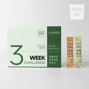 [3주 챌린지] 국내산 상황버섯 동충하초 파우더 스틱 2세트 (84포)