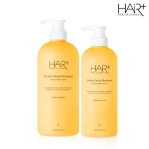 [헤어플러스][1+1] 단백질 본드 퍼퓸 샴푸 페어 앤 프리지아 향 1000ml+트리트먼트 700ml