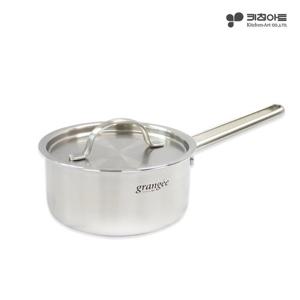 키친아트 그랑제 인덕션용냄비 통3중 스텐레스 편수 냄비 16cm