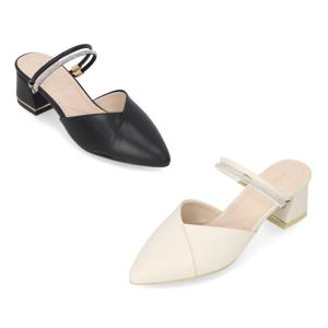 [정상가 159,000원] 엘칸토 여성 쥬얼 스트랩 투웨이 슬링백 4.5cm LCWO76I413