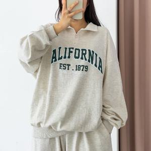 H스타일(MZ)기모캘리포니아반지퍼티 겨울 남녀공용 기모 면 2종 아노락 반집업 티셔츠