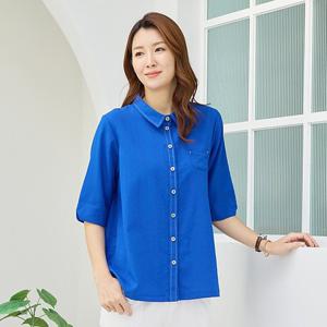 [~2XL] 인견 러프 윈드 스티치 블라우스 5종 택1