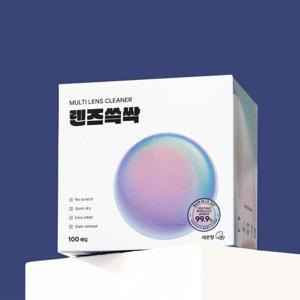 멀티 렌즈클리너 렌즈쓱싹 1박스 100매입 일회용 안경닦이 액정클리너
