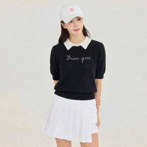[제이투제이]여성골프웨어 비아이 배색카라 니트